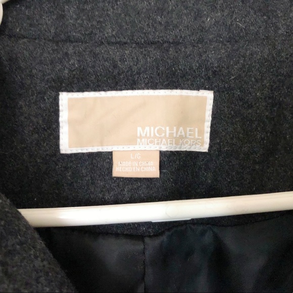 Michael Kors Grey Wool Blend Pea Coat - Picture 12 of 15